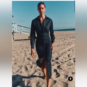 Denim shirt dress. NWOT